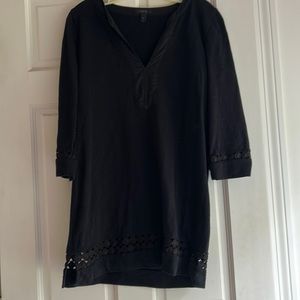 J Crew black v neck tunic Size S